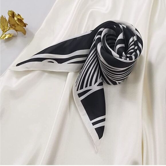 Zebra Style Silky Scarf   main image 4